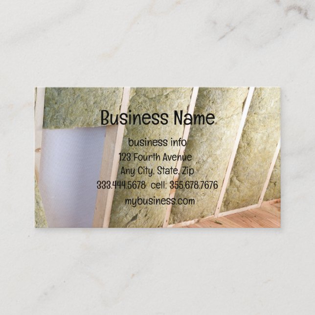 Builder Contractor Insulation  Business Card (Front)