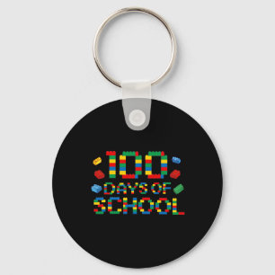 Builder Fun Blocks 100th Day Of School For Boys Key Ring