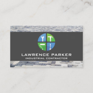 Builder Home Repair Icons   Construction Worker Business Card