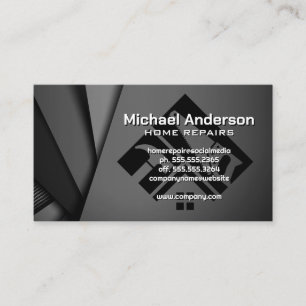 Builder Icons   Grey Black Background Business Card