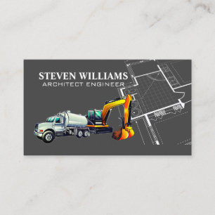 Builder Logo   Blueprint   Construction  Business Card