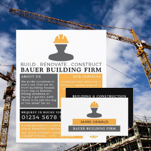 Builder Logo, Building Firm, Builders Business Card
