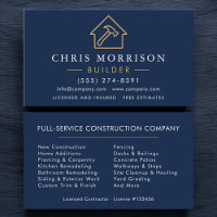 Builder Navy Blue Gold Modern Construction