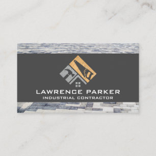 Builder Repair Icons   Construction Worker Logo Business Card