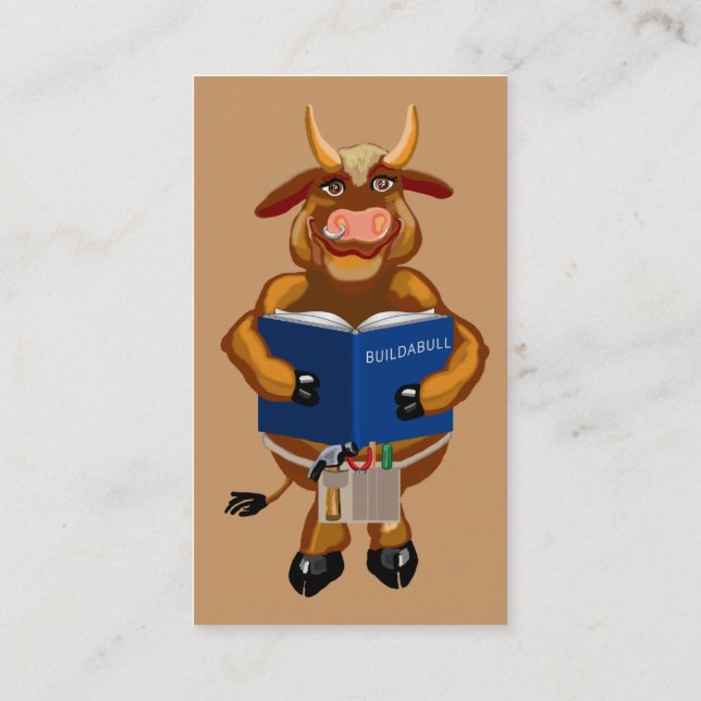 builderbull capabull dependabull employable etc. business card (Back)