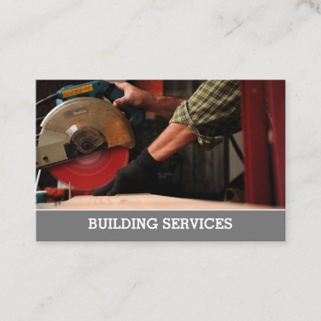Builders & Building Services Calling Card. Business Card (Front)