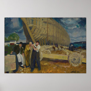 Builders of Ships - The Rope - George Bellows Poster