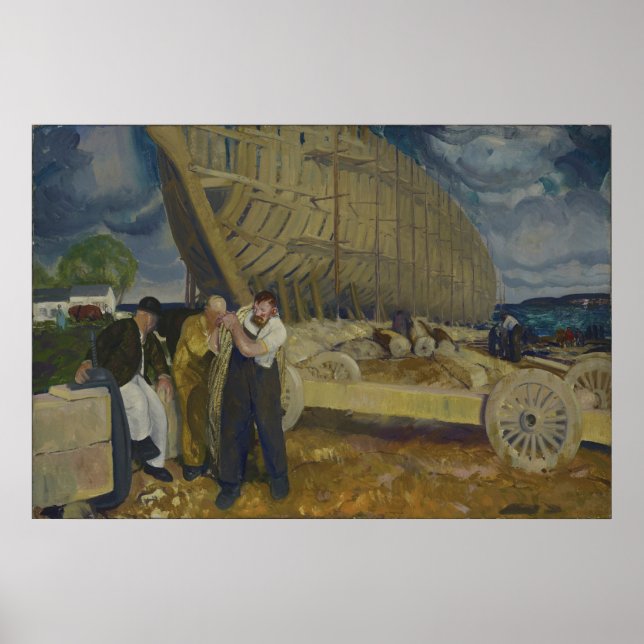 Builders of Ships - The Rope - George Bellows Poster (Front)