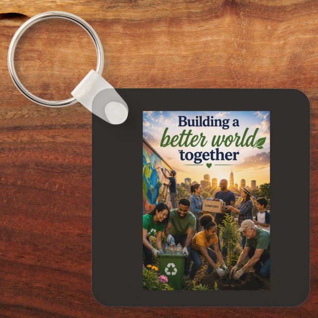 Building a Better World Together Key Ring (Front)