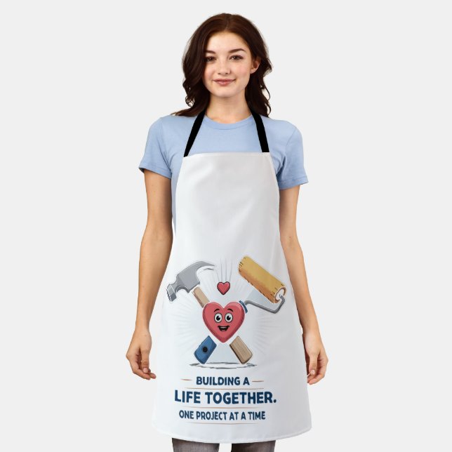 Building A Life Together | Cute DIY Couple Home  Apron (Worn)