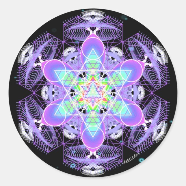 Building a New World Classic Round Sticker (Front)