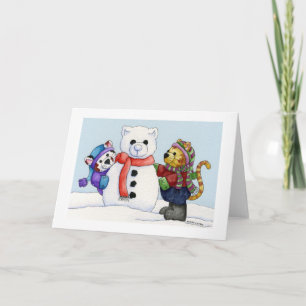 Building a Snow Cat Card