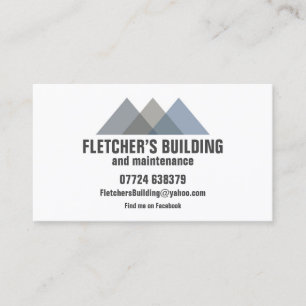 Building And Maintenance House Roof Icon Trendy Business Card