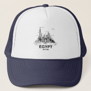 Building Architecture Skyline For Egypt Trucker Hat