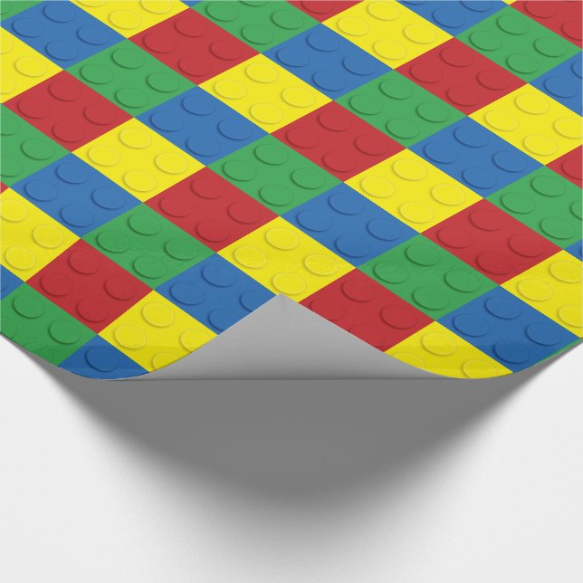 Building Block 4 Colours Wrapping Paper (Corner)