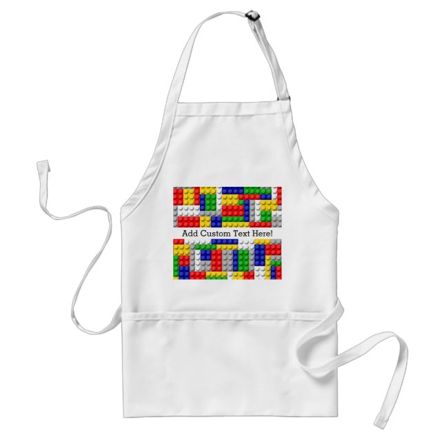 Building Block Boy's Birthday Party Standard Apron (Front)