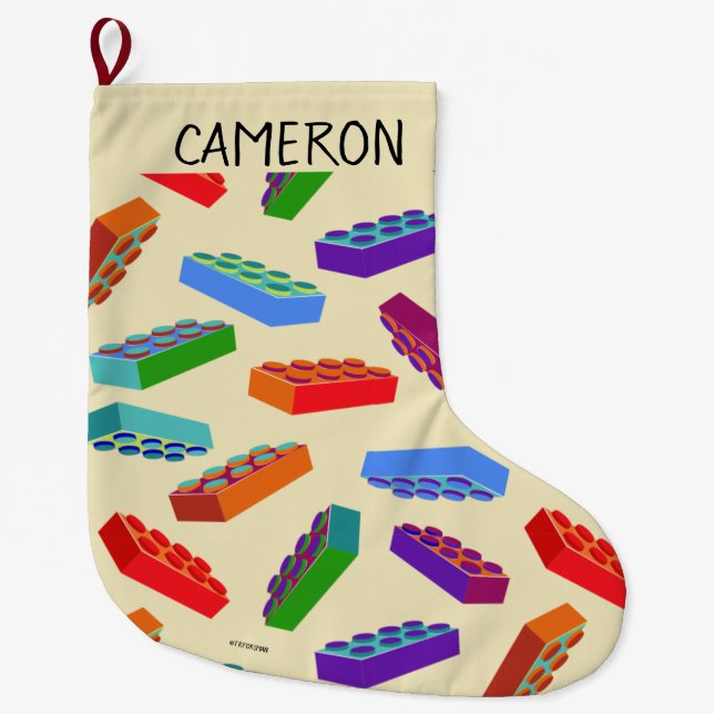 Building block toys Christmas stocking (Front)