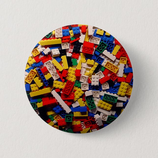 Building Blocks 6 Cm Round Badge (Front)