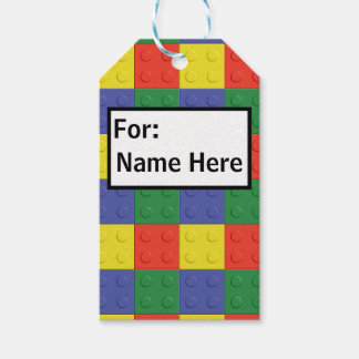 Building Blocks and Bricks Name Tag