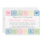Building Blocks Baby Shower Invitiations (Pink)