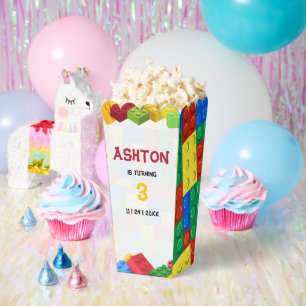 Building Blocks Birthday Invitation, Boys Birthday Favour Box