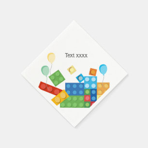 building blocks, block, toy brick napkin