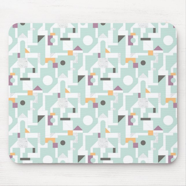 Building Blocks - blue Mouse Mat (Front)