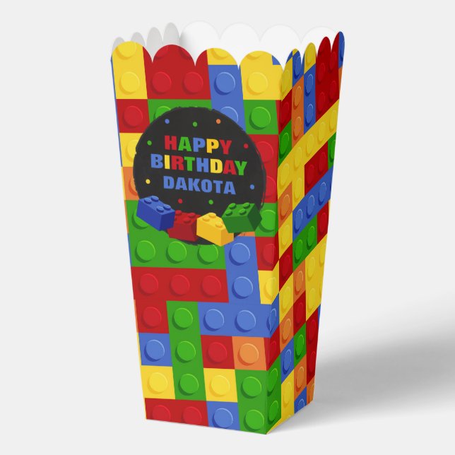 Building Blocks Boy Birthday Brick Party Favour Bo Favour Box (Front)