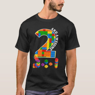 Building Blocks Bricks 2 Years Old Awesome Birthda T-Shirt