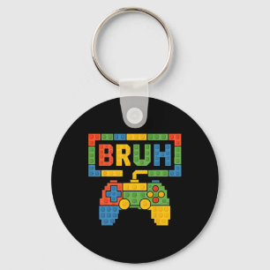Building Blocks Bruh Boys Kids Birthday Brick Buil Key Ring