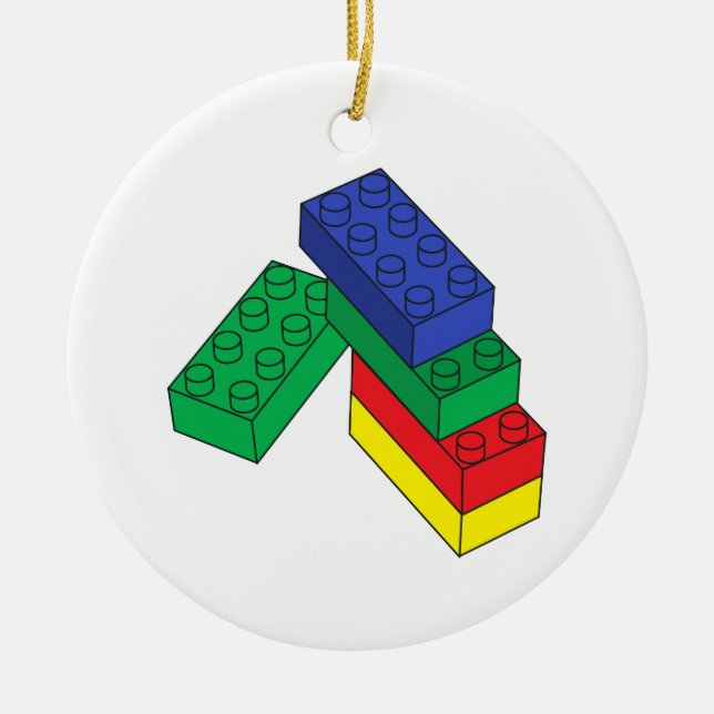 Building Blocks Ceramic Tree Decoration (Front)