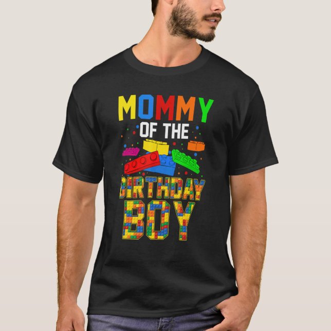 Building Blocks Matching Family for Mum on Birthda T-Shirt (Front)