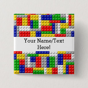 Building Blocks Primary Colour Boy's 15 Cm Square Badge