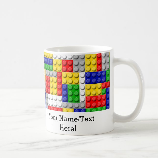 Building Blocks Primary Colour Boy's Birthday/Part Coffee Mug (Right)