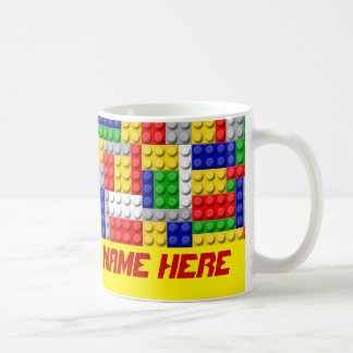 Building Blocks Primary Colour Boy's Personalised Coffee Mug
