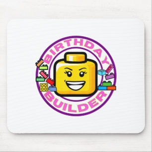 Building Brick Birthday Builder Blocks Bricks Figu Mouse Mat