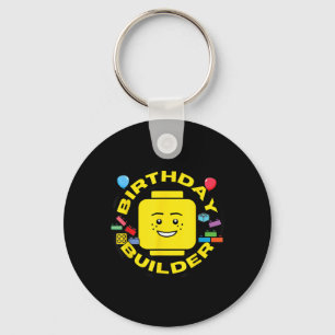 Building Bricks Birthday Builder Blocks Figure  Key Ring