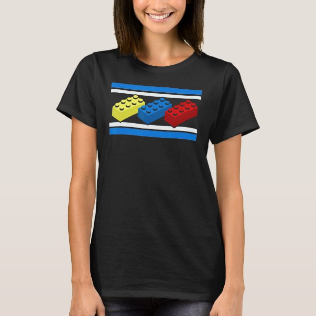 Building Bricks Blocks Master Builder Engineer Con T-Shirt (Front)