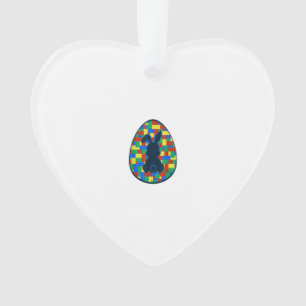 Building Bricks Easter Egg Bunny Boys Girl Family  Ornament