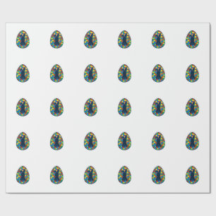Building Bricks Easter Egg Bunny Boys Girl Family  Wrapping Paper