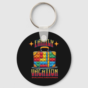 Building Bricks Family Vacation Building Memories  Key Ring