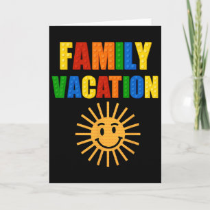 Building Bricks Family Vacation Matching Block Bui Card