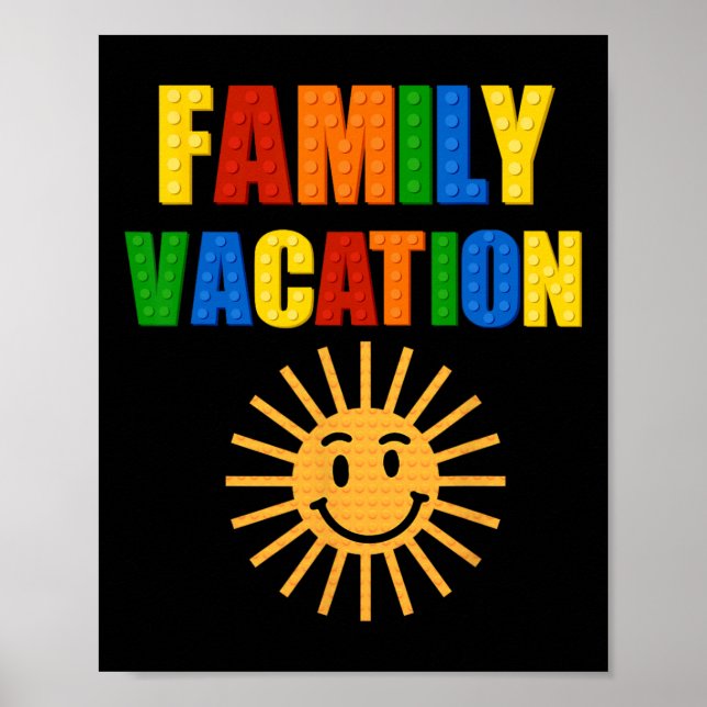 Building Bricks Family Vacation Matching Block Bui Poster (Front)