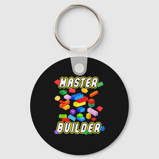 Building Bricks Master Builder Construction Block  Key Ring (Front)