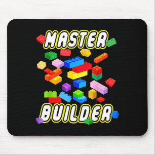 Building Bricks Master Builder Construction Block Mouse Mat
