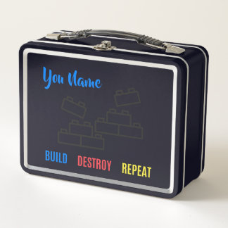 Building Bricks Metal Lunch Box