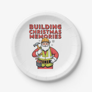 Building Christmas Memorie Family Matching 2025 Paper Plate