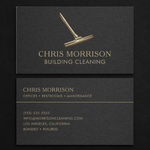 Building Cleaning Services Professional Business Card