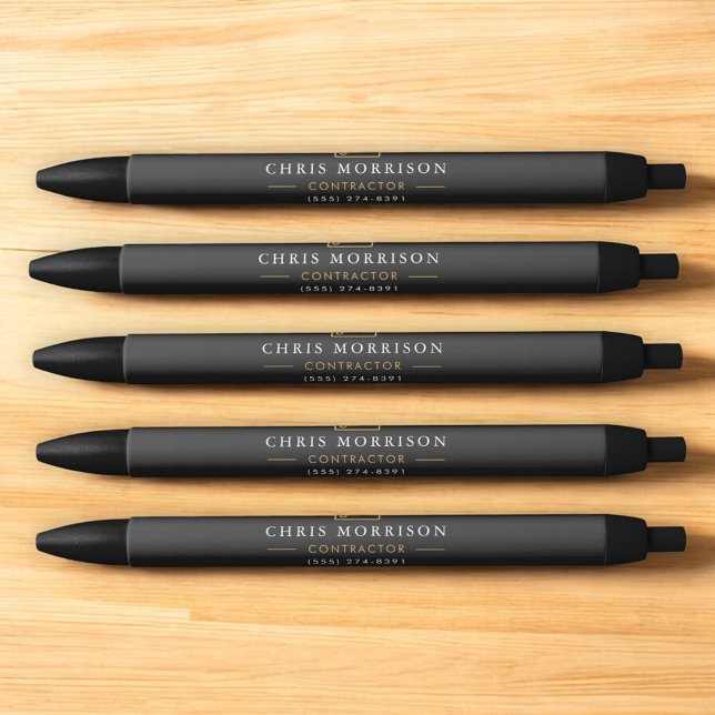 Building Construction Black Gold Black Ink Pen (Creator Uploaded)