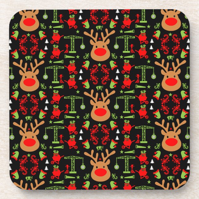 Building Construction Christmas Coaster (Front)